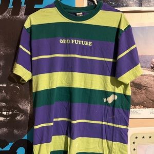 Odd future purple and green striped tee